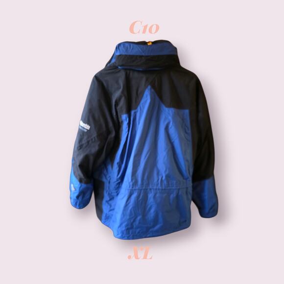 Columbia Titanium Omni-Tech Snow/Ski Coat w/ Fleece Jacket Blue/black XL * C10 - Picture 2 of 3